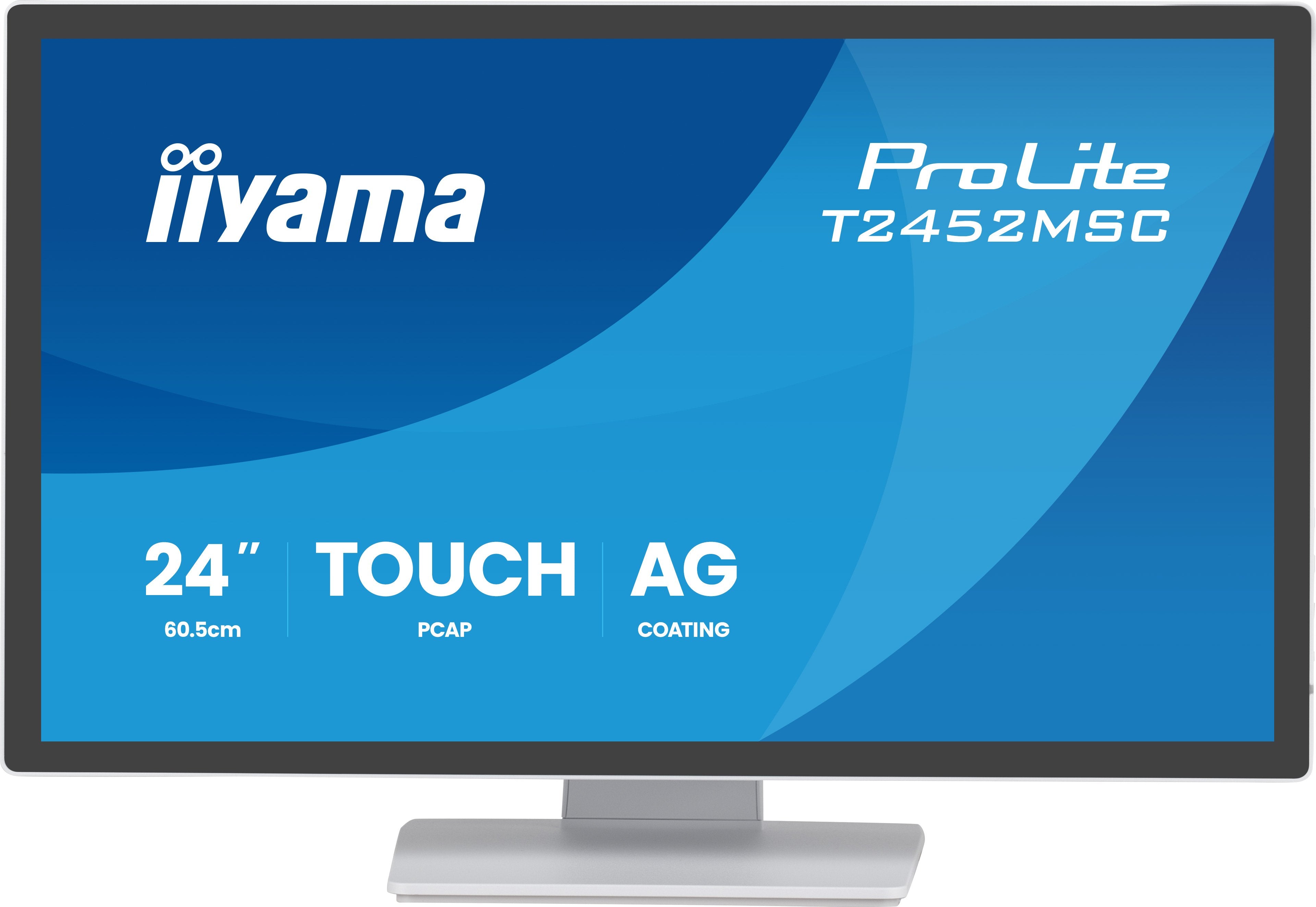 EAN 4948570127252 - iiyama T2452MSC-W2AG pantalla para PC 61 cm (24") 1920 x 1080 Pixeles Full HD LED Pantalla táctil Blanco imagen 3
