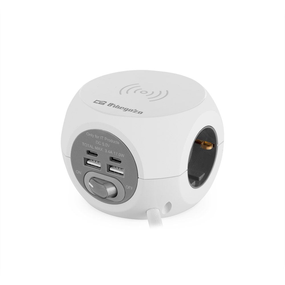 EAN 8435568403550 - Orbegozo EN 4500 cargador de dispositivo móvil Universal Gris, Blanco Corriente alterna Cargador inalámbr imagen 1