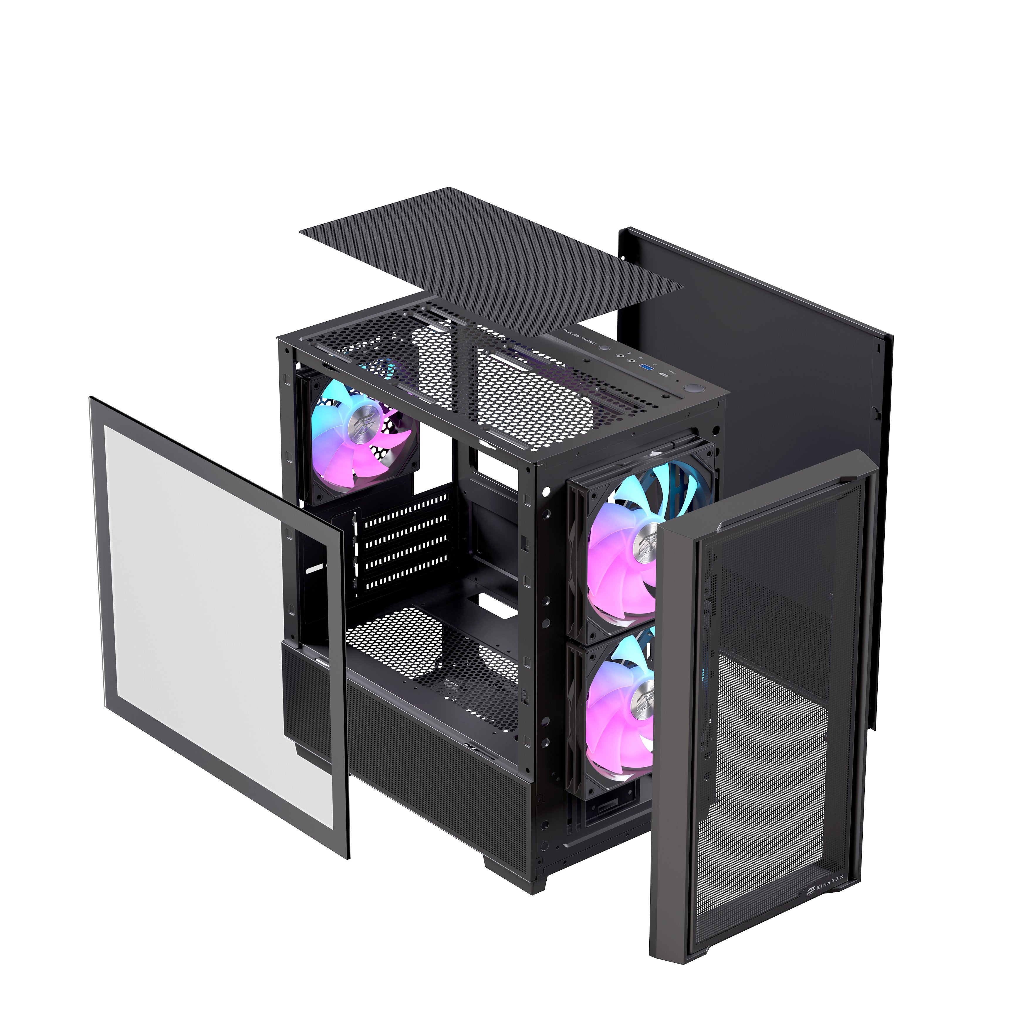 EAN 6977277360400 - Einarex EXCS-PM-150R-B carcasa de ordenador Midi Tower Negro imagen 18