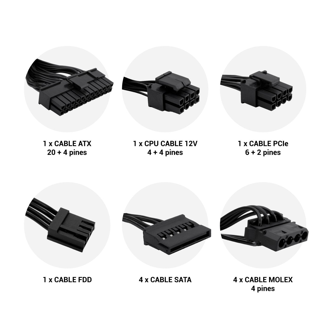 EAN 8436556145322 - CoolBox Force BR-500 unidad de fuente de alimentación 20+4 pin ATX Negro imagen 4