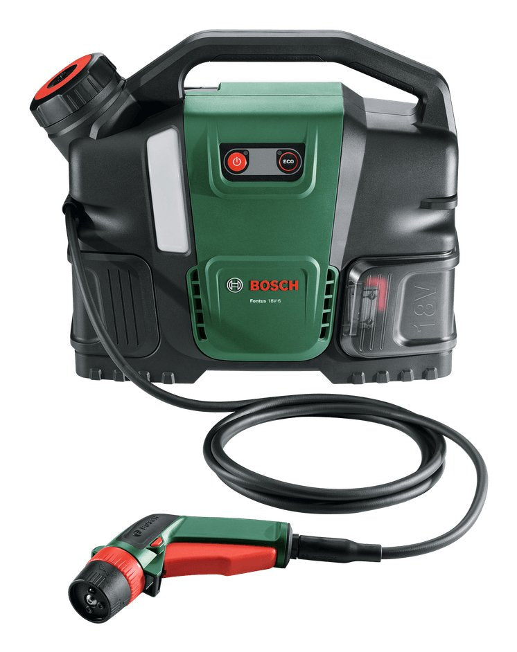 Bosch Powertools Fahrradreinigungsgerät Fontus 18v-6 (Verde/Negro, Inkl. Akku Und Ladegerät, Power For All Alliance) 06008b6201