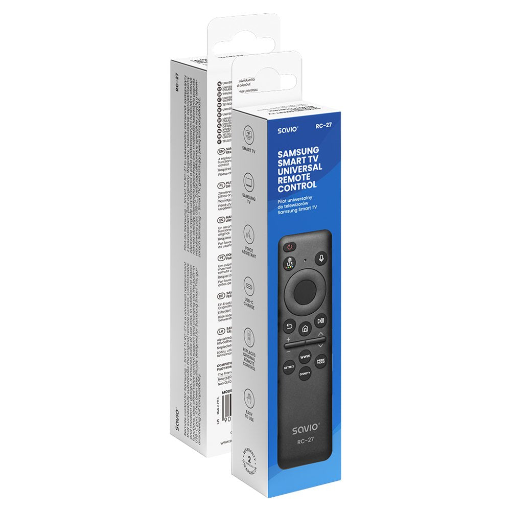 Savio Rc-27 Mando A Distancia Universal/De Repuesto Para Tv Samsung  Smart Tv