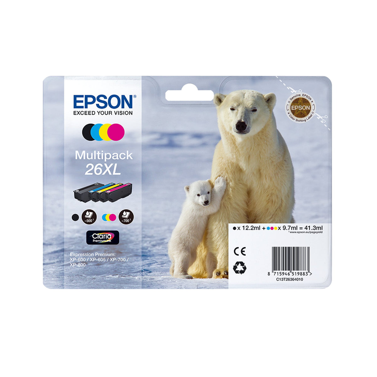 EAN 8715946625614 - Epson Polar bear C13T26134022 cartucho de tinta 1 pieza(s) Original Rendimiento estándar imagen 2