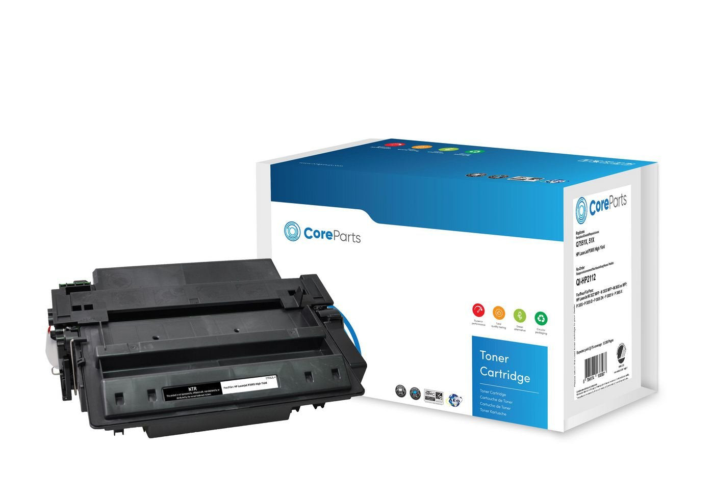 Toner Black Q7551x Pages: 13.000, Nordic Swan