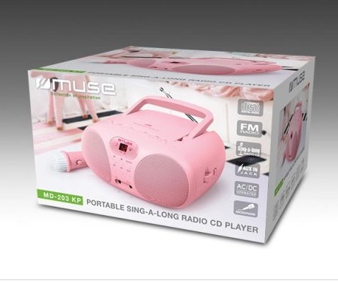 Muse Md-203 Kp Rosa Reproductor Portátil De Cd Con Radio