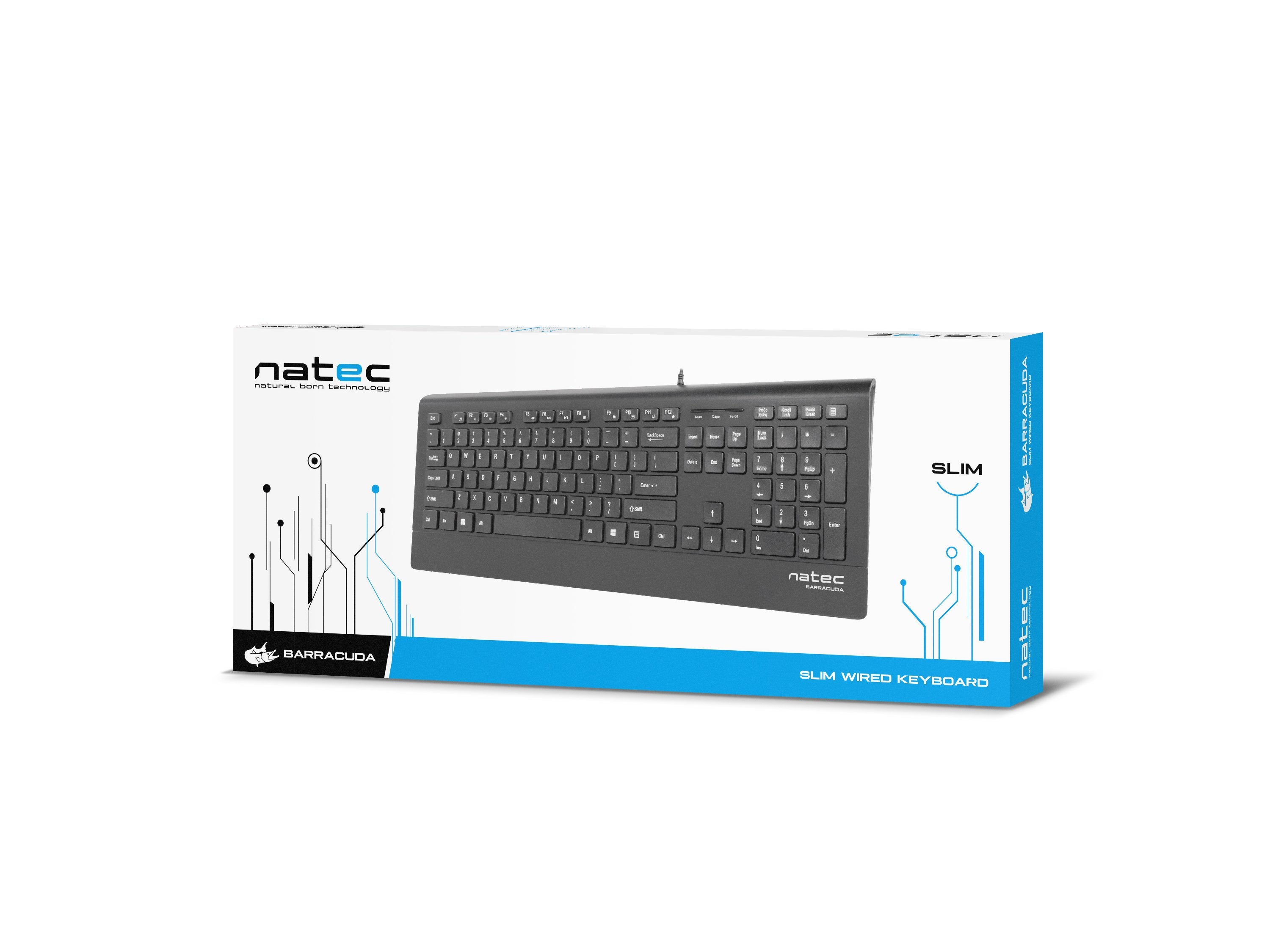 Teclado Natec Barracuda Slim Layout Español