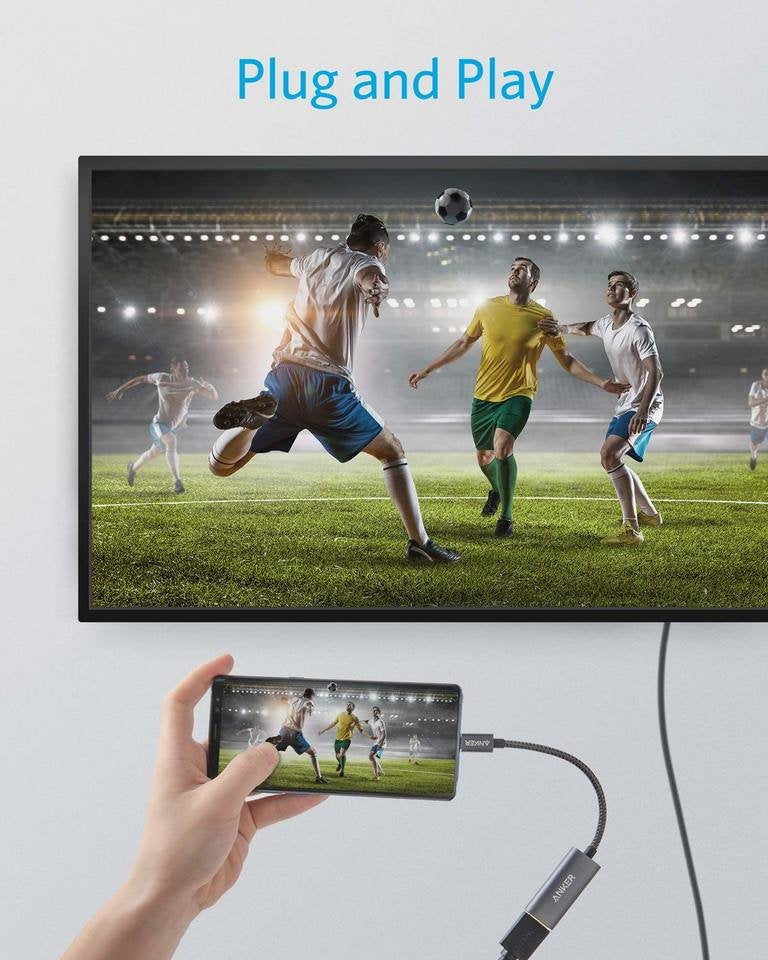 Anker A83120a1 Adaptador Gráfico Usb-C A Hdmi Negro, Gris