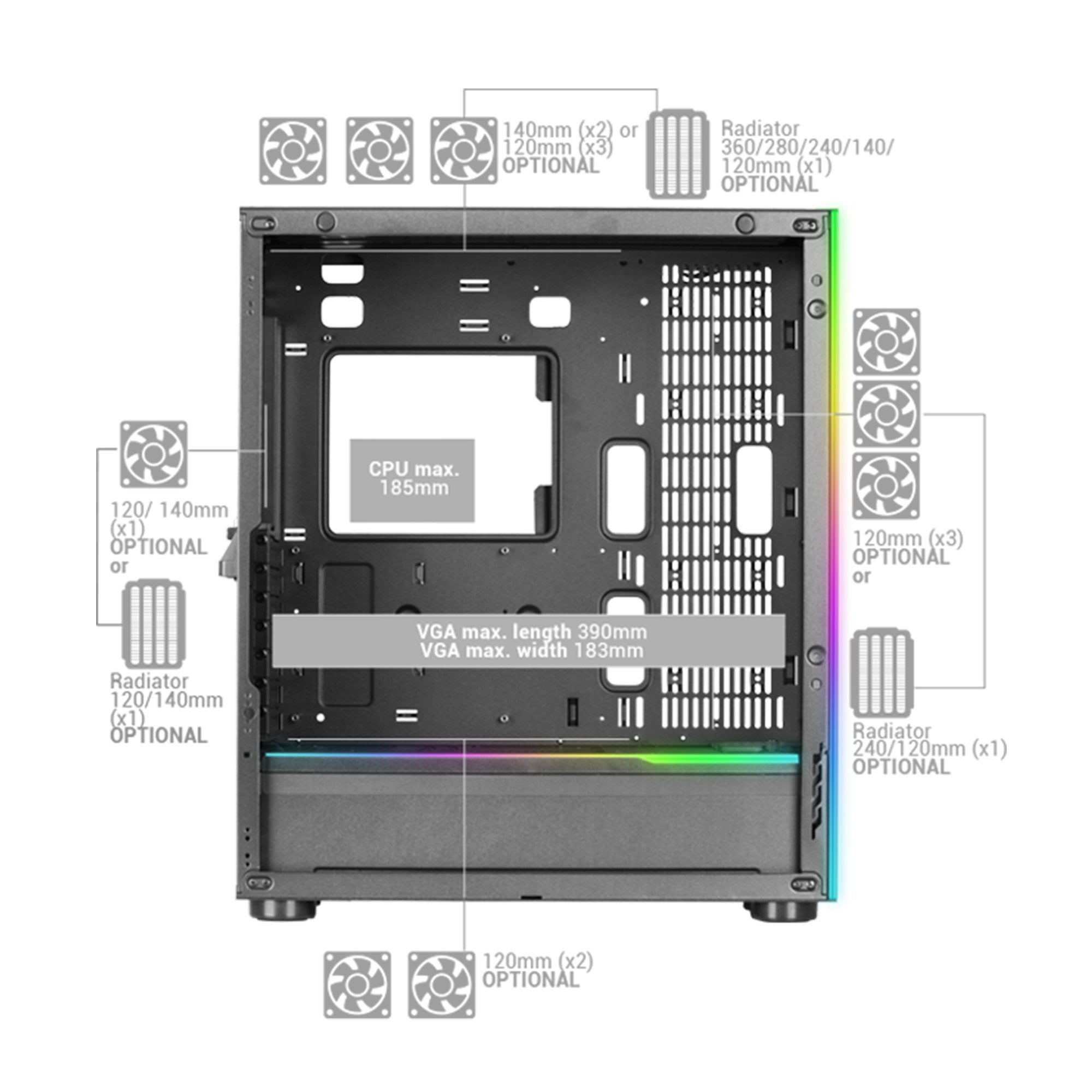 Caja Torre E-Atx Xxl Mc-Ult Blanco Mars Gaming