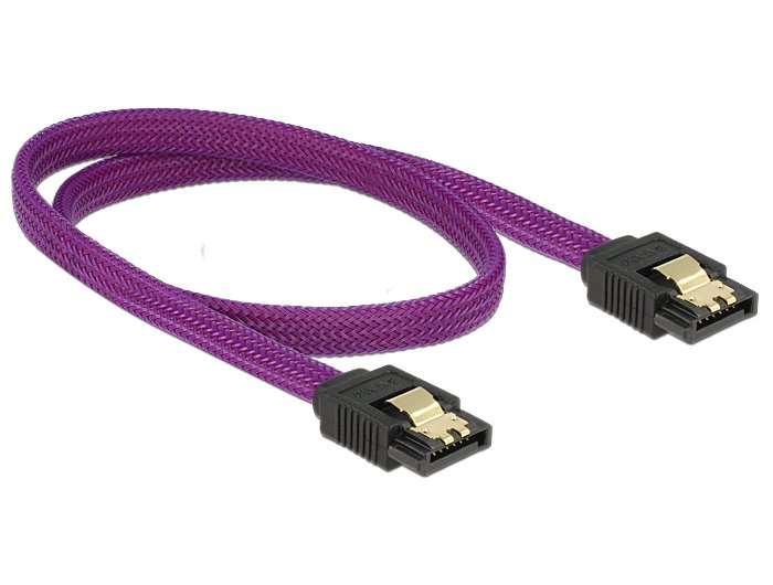 Delock Cable Sata 6gb/S 50cm Violeta Metall Premium