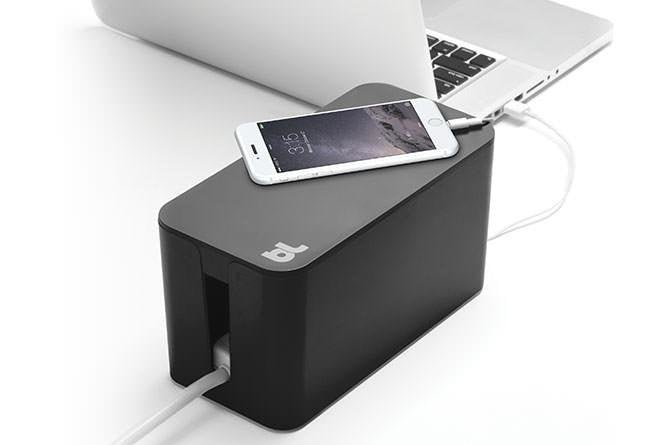 Cablebox Mini Escritorio Caja De Cables Negro