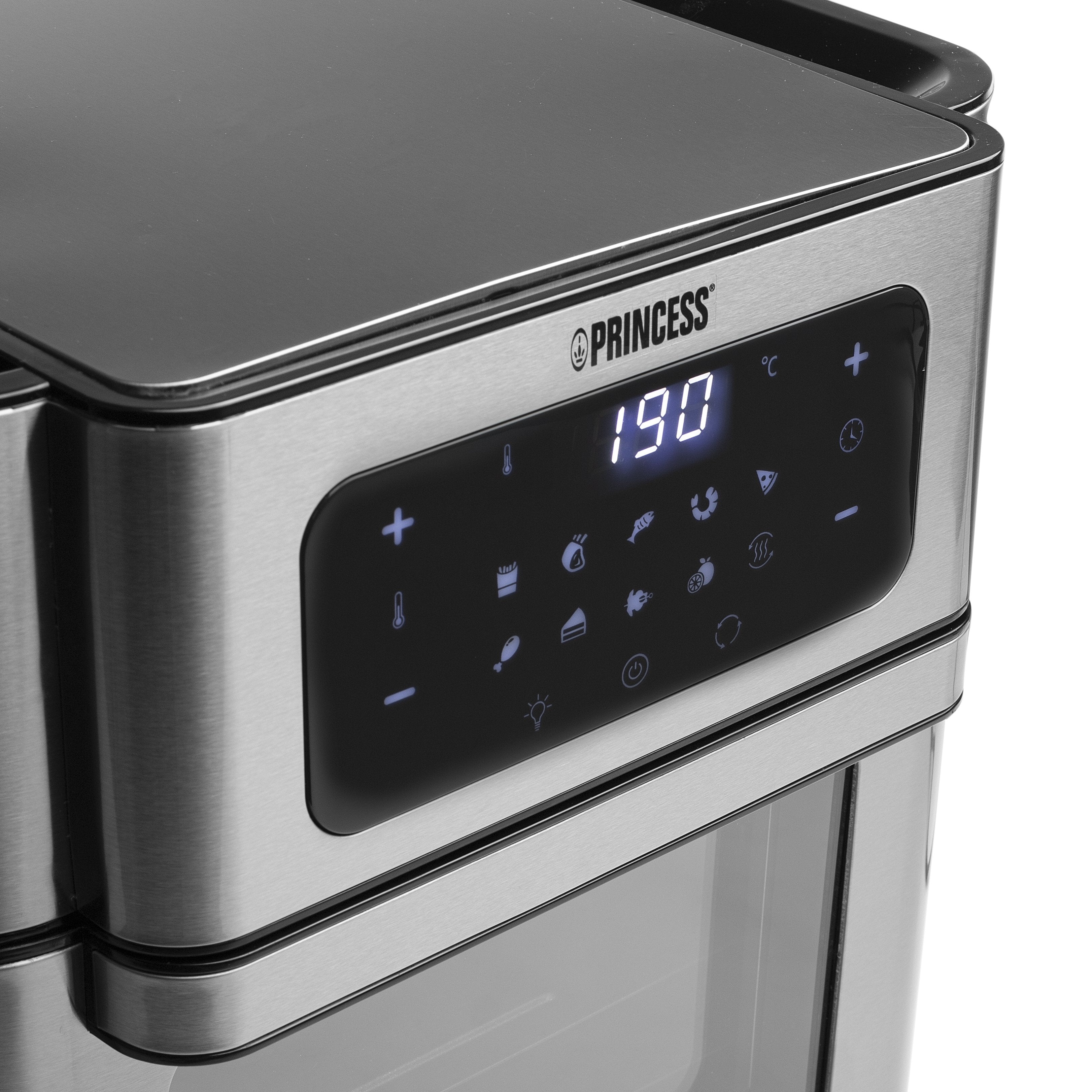 EAN 8713016091451 - Princess 182065 Sencillo 10 L Independiente 1500 W Freidora de aire caliente Plata imagen 18