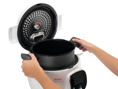Tefal Cy851130 Olla Multi-Cocción 6 L Cromo, Blanco