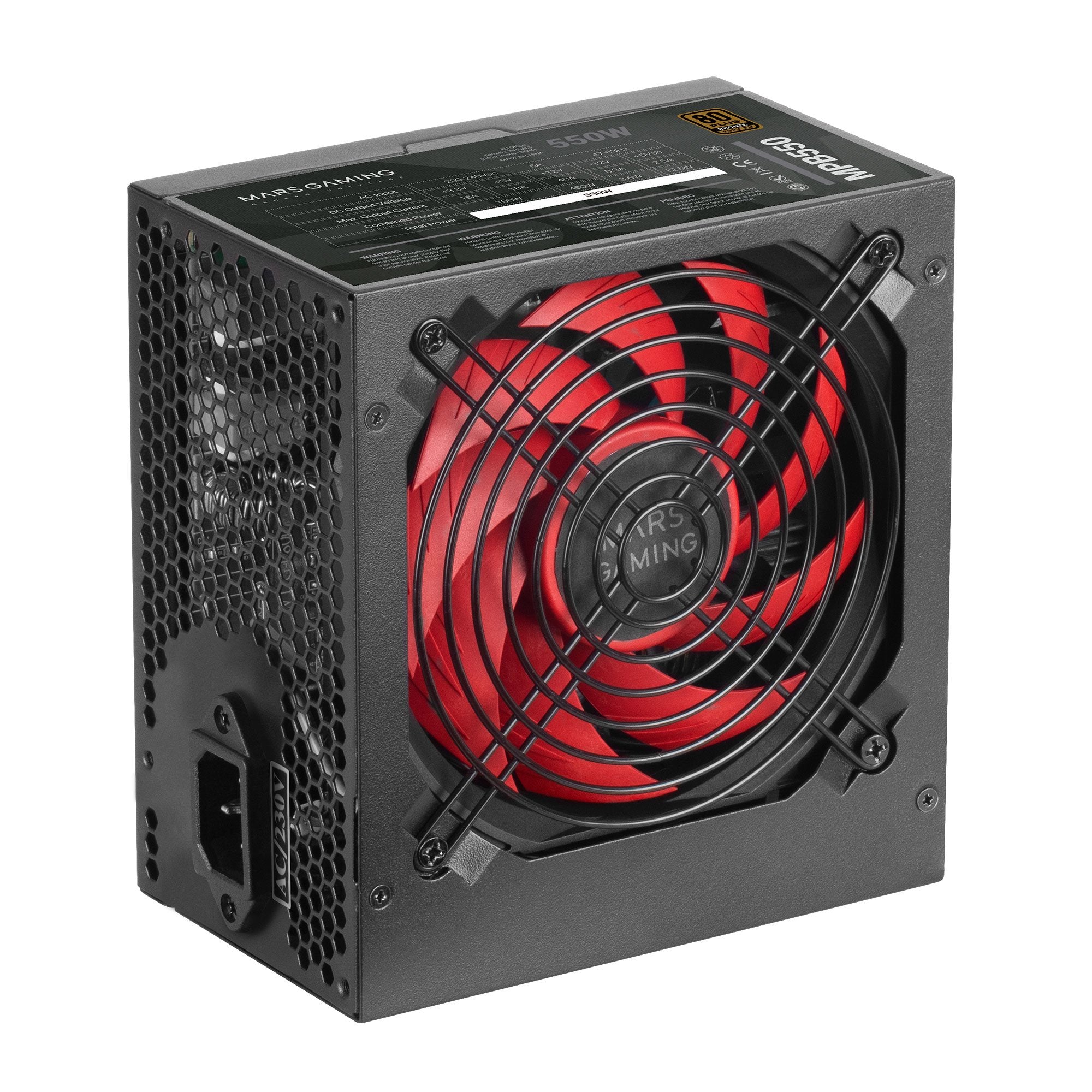Fuente De Alimentación Mars Gaming Mpb550 550w Ventilador 12cm 80 Plus Bronze
