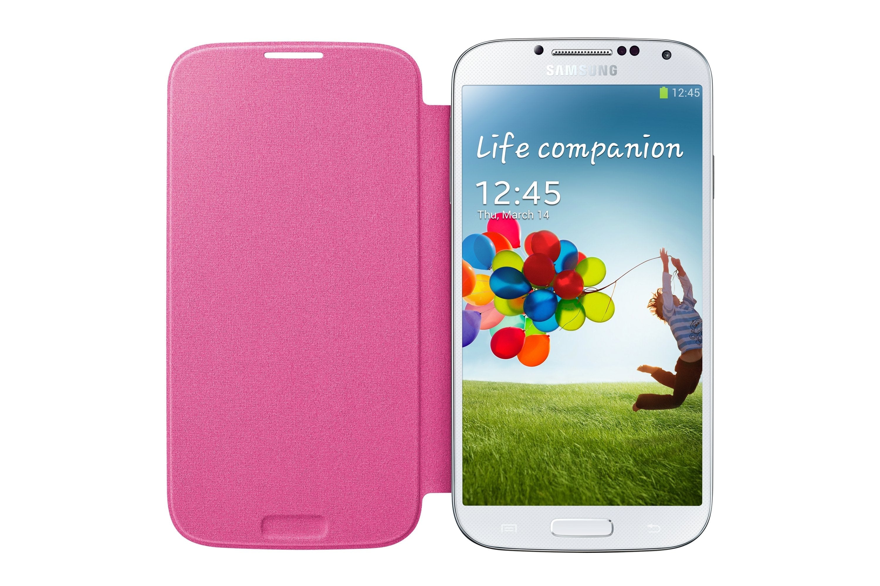Funda Con Tapa Para Smartphone Samsung Galaxy S4 Blanca
