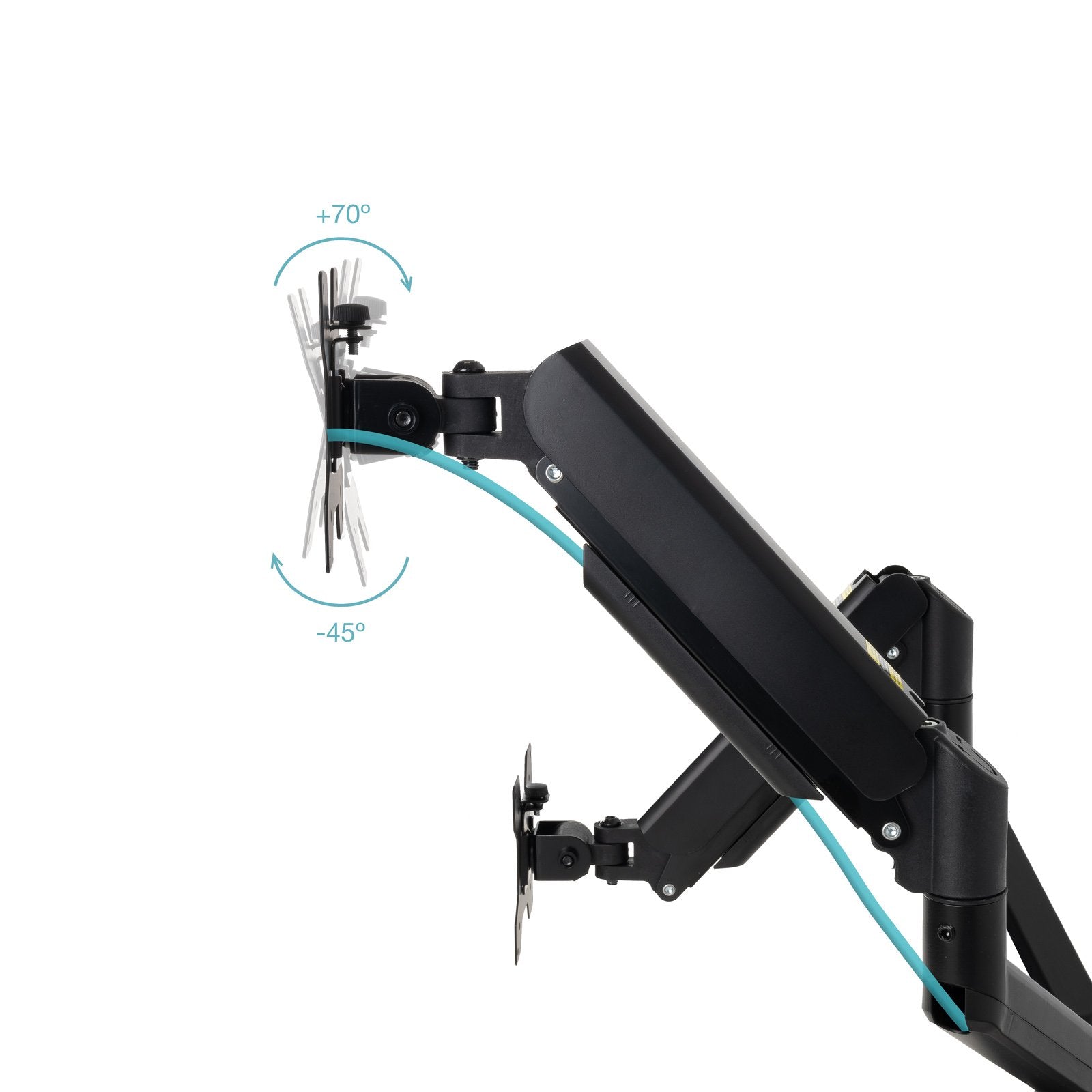 Soporte Pared Tooq Pant. Gira Incli 2 Brazos 13-34 Negr