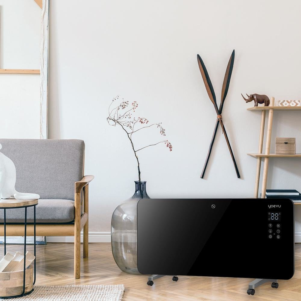 Radiador Bajo Consumo 1500w Programable Control App Wifi Negro