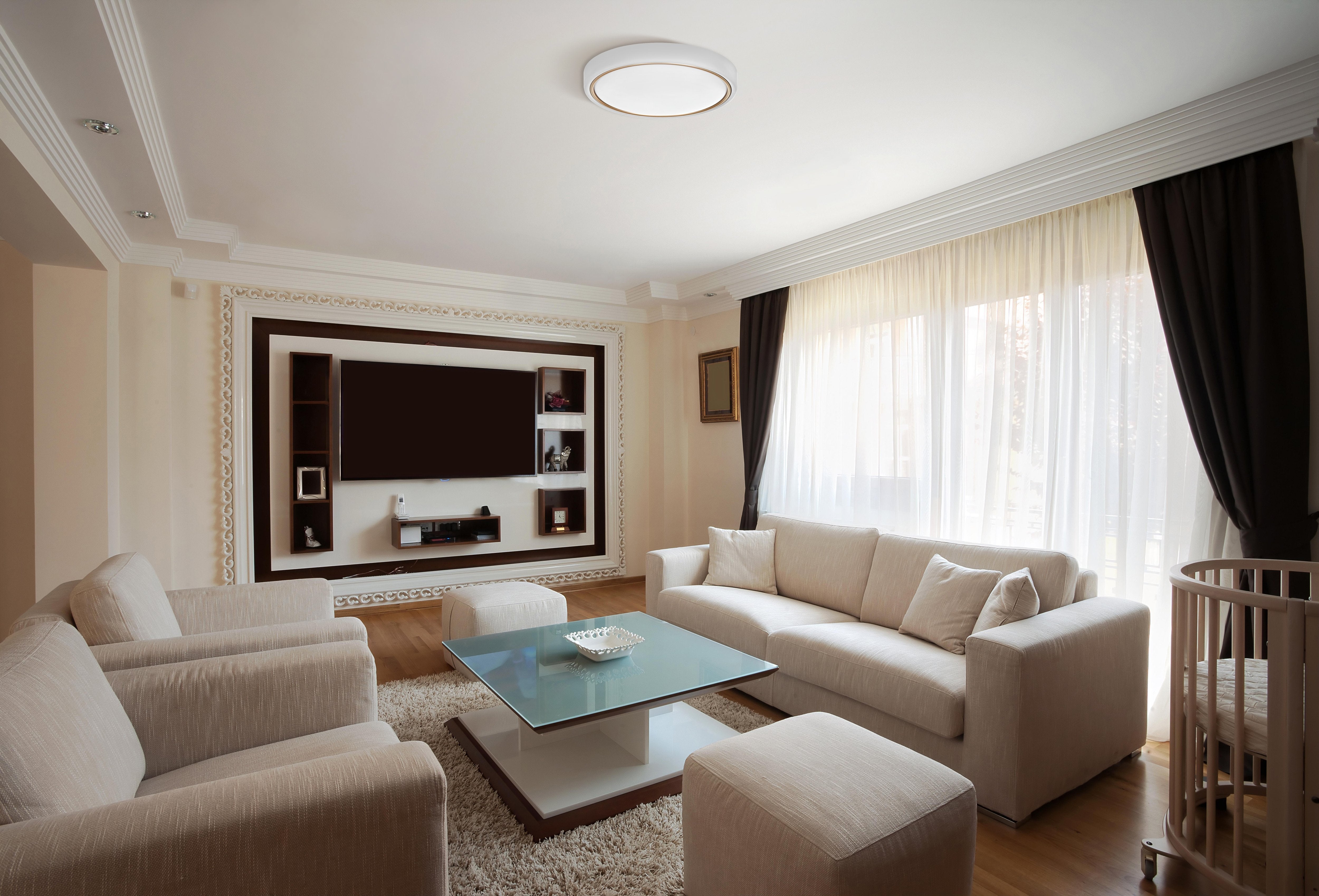 Plafón Led Activejet Aje-Verdi W/G Blanco/Oro 23w