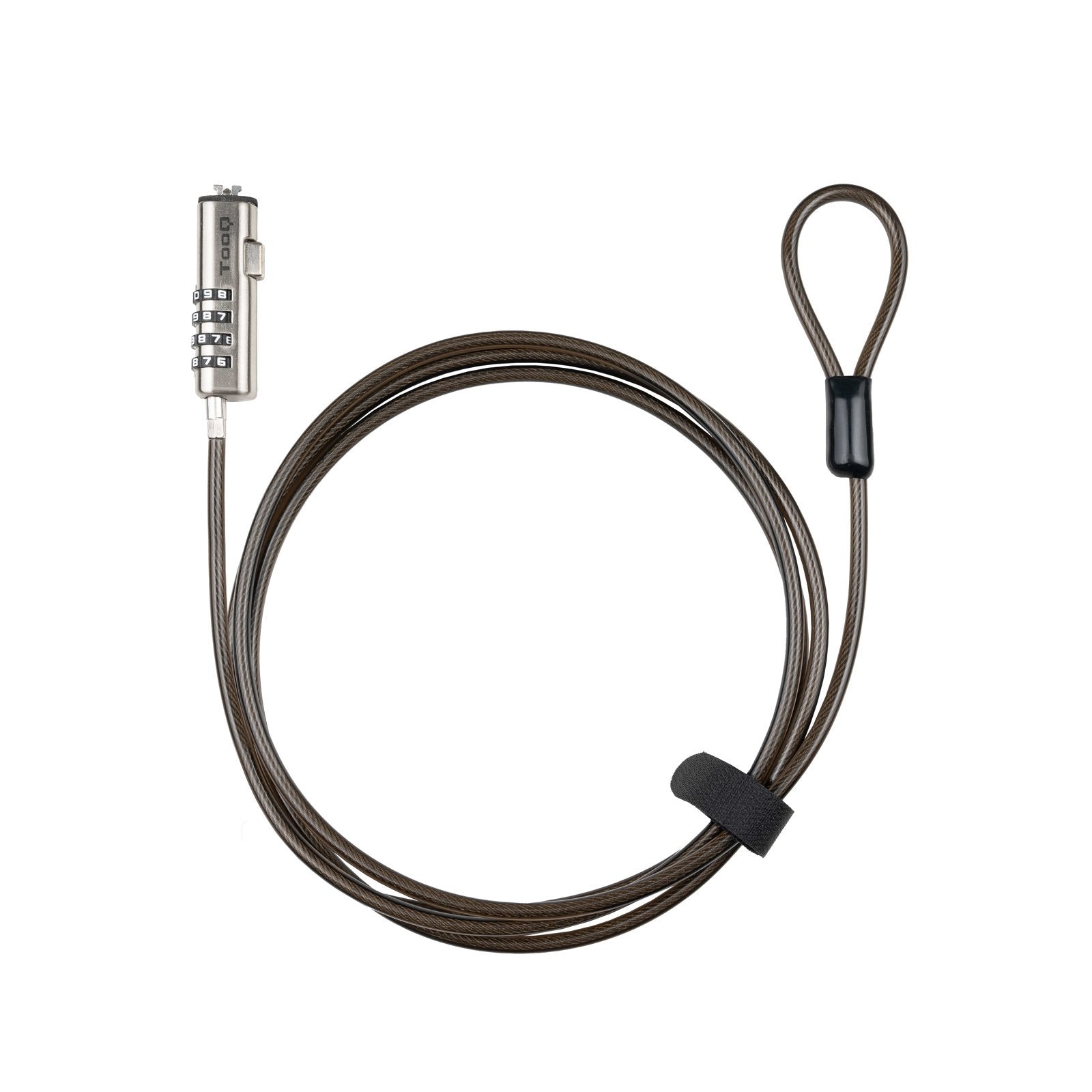 Tooq Cable Seguridad Nano 2.5x6mm Combinacion Portatil - Gris