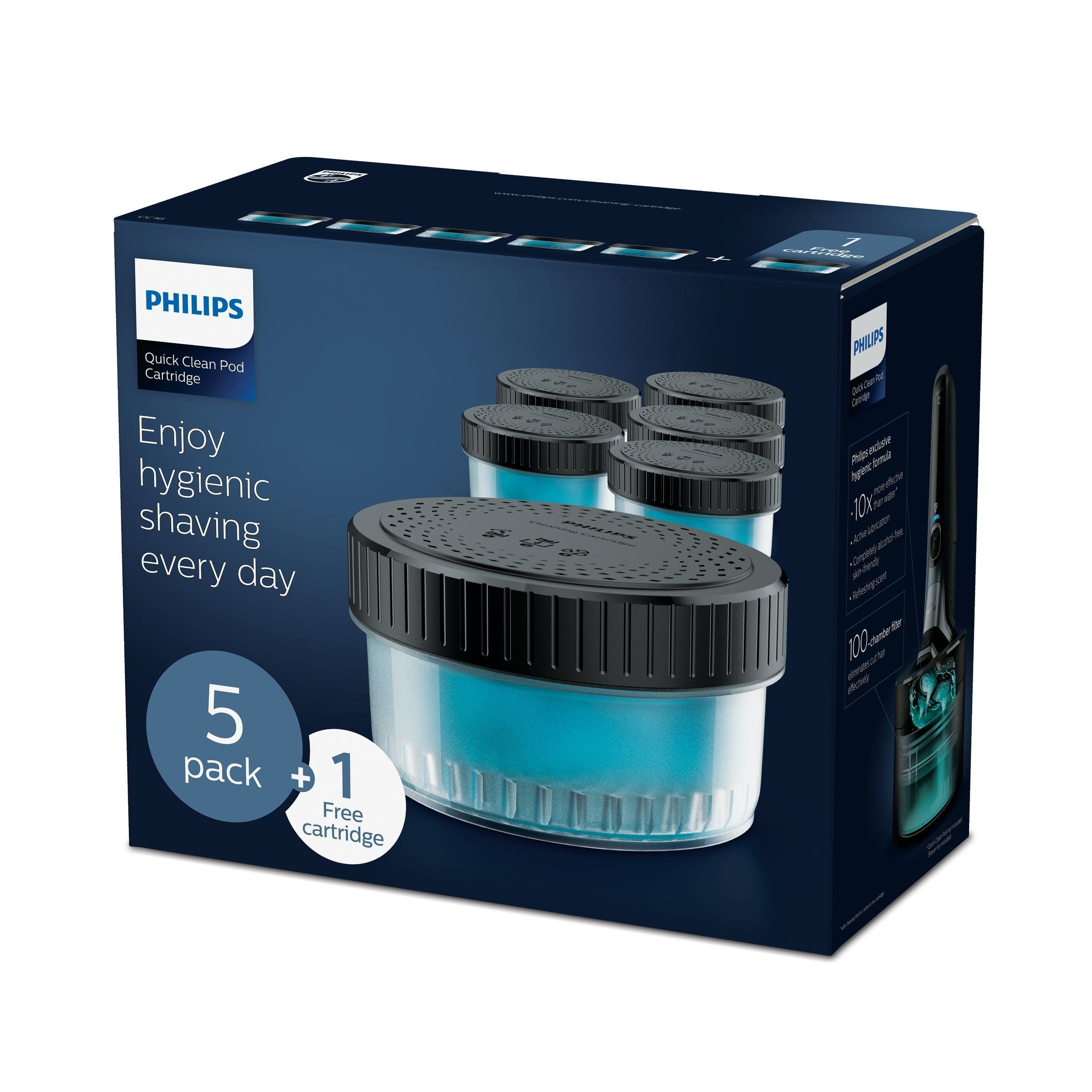 Cartuchos De Limpieza De Philips Para Una Cápsula De Limpieza Rápida, 6x 160 Ml, Para La Estación De Limpieza Cc16/50