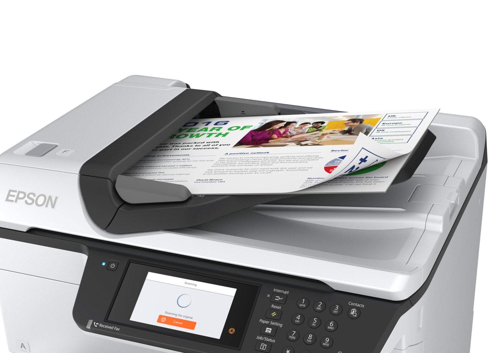 Impresora Epson Workforce Pro Rips Wf-C879r, Inyección De Tinta, Impresión A Color, 4800 X 1200 Dpi, A3, Impresión Directa, Blanco