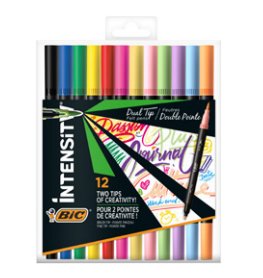 Bic Rotulador Intensity Tip Felt Pens Punta Fina/Pincel Blíster De 12 C/Surtidos Mixtos