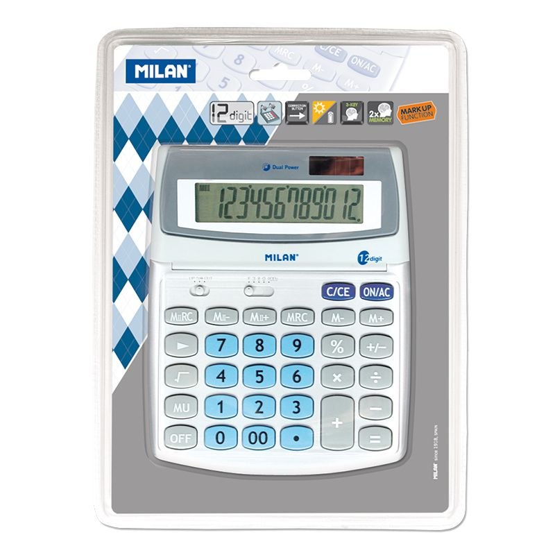 Calculadora Milan 152512bl Gris