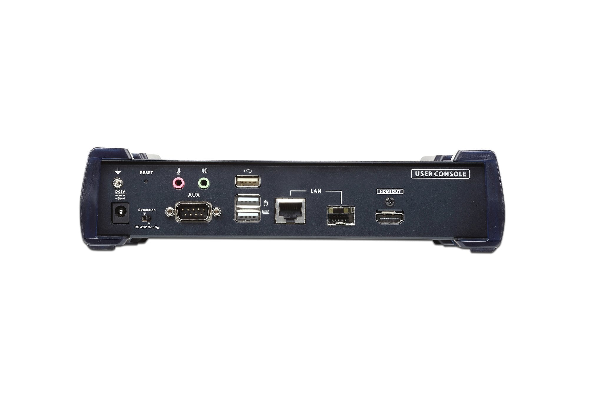 Usb 4k Hdmi Kvm Over Ip Receiver With Usb Peripheral Support, Lan Redundancy (Sfp Slot), Rs-232 Control And Audio