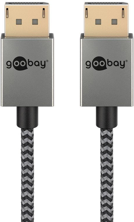 Cable Goobay 77444 Displayport 1 M Negro, Plata