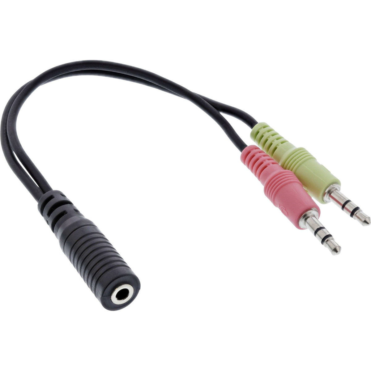 Adaptador Para Auriculares Inline Audio, 2x 3,5 Mm M A 3,5 Mm F 4 Pines, Omtp, 0,15 M