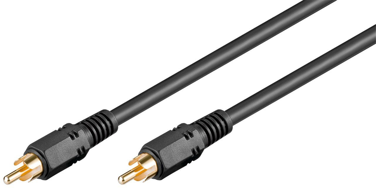 Cable  5m 1xrca M A 1xrca Macho Negro Rg59 Hq Goobay