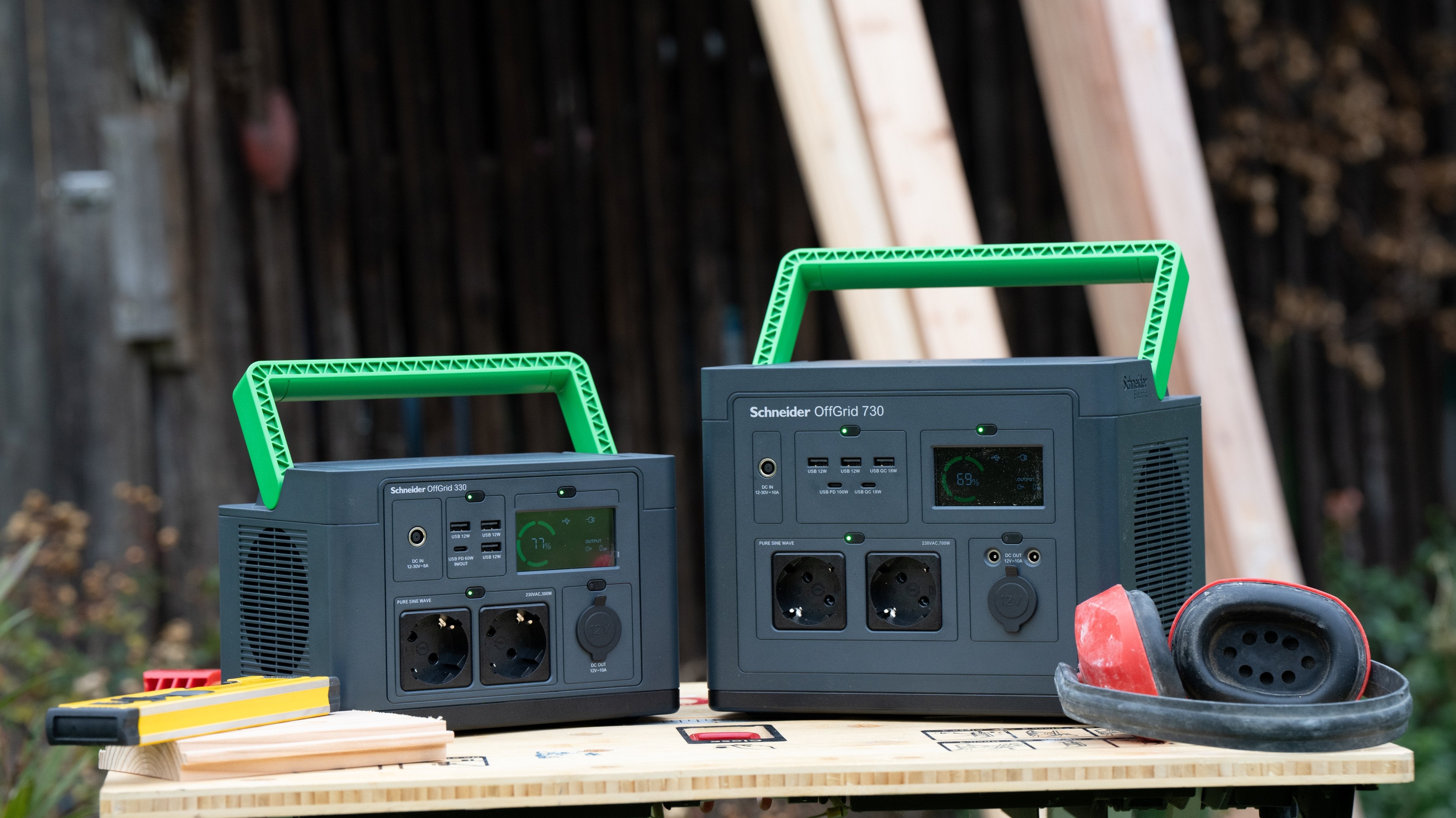 Stacja Zasilania Pps500-Gr Schneider Offgrid Portable Power Station 500, 517wh Lithium-Ion, 2 Schuko, Sinewave