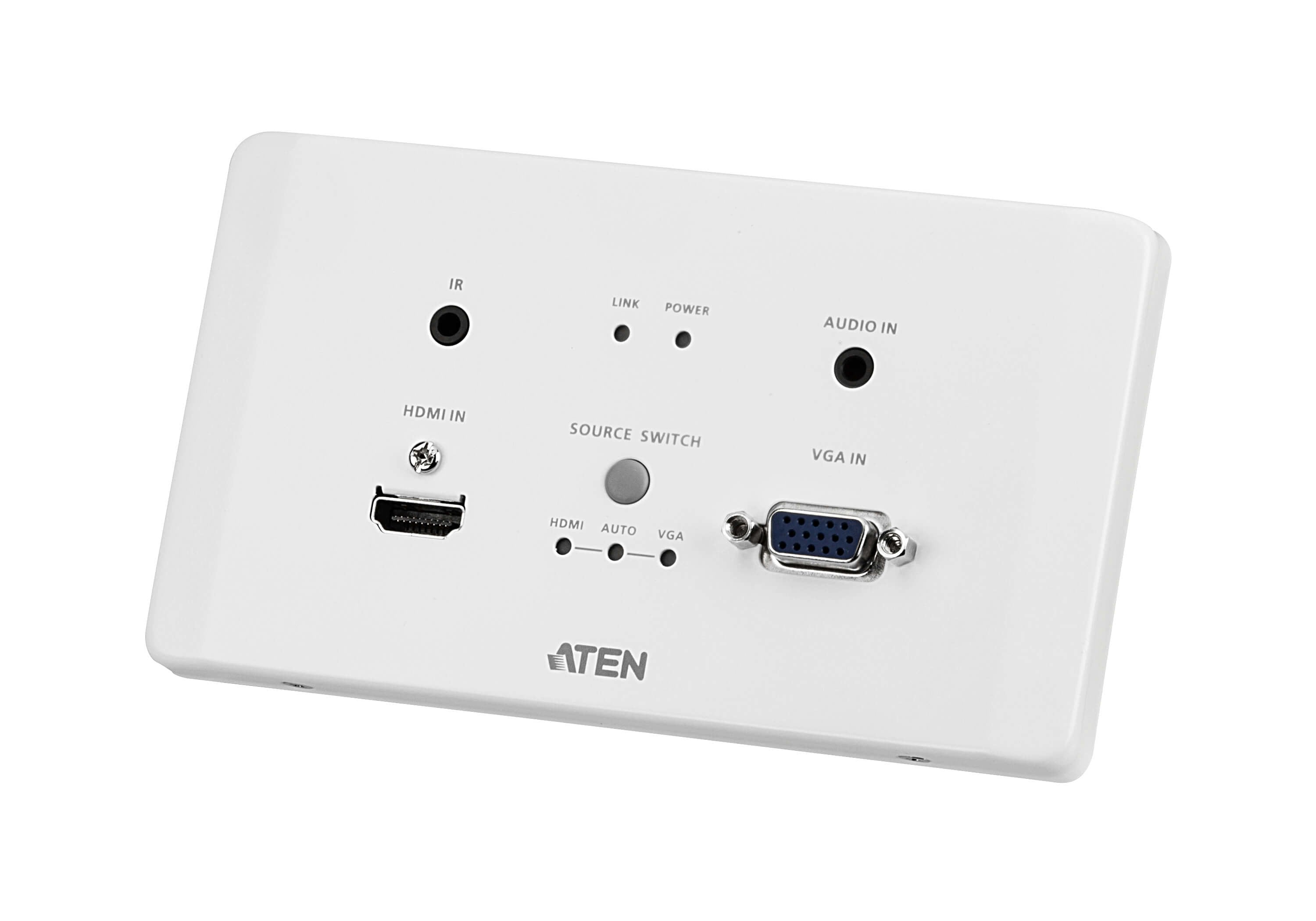 Aten Transmisor Encastrable (Eu) Hdmi Y Vga Hdbaset Con Embellecedor Poh (4k A 100 M) (Hdbaset Clase A)