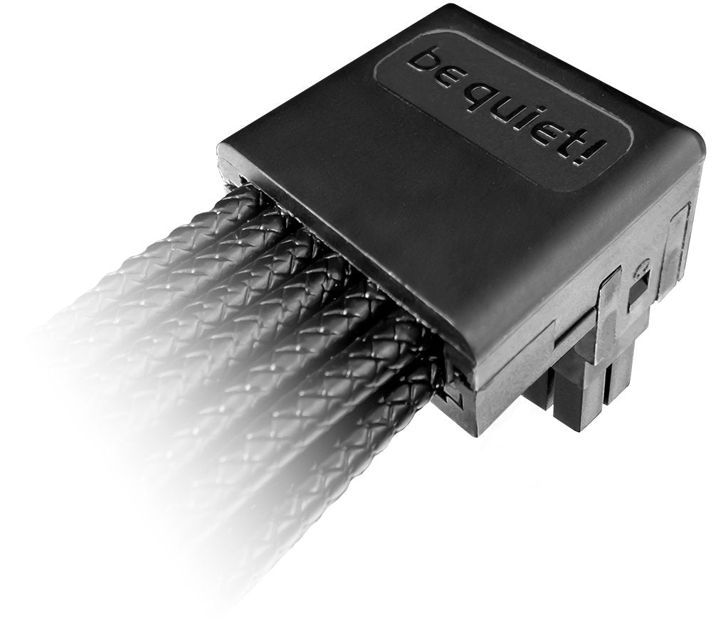 ¡Tranquilizarse! 12v-2x6 / 12vhpwr 90 ° Pci-E Cable Invertido Negro, 70 Cm Bc074