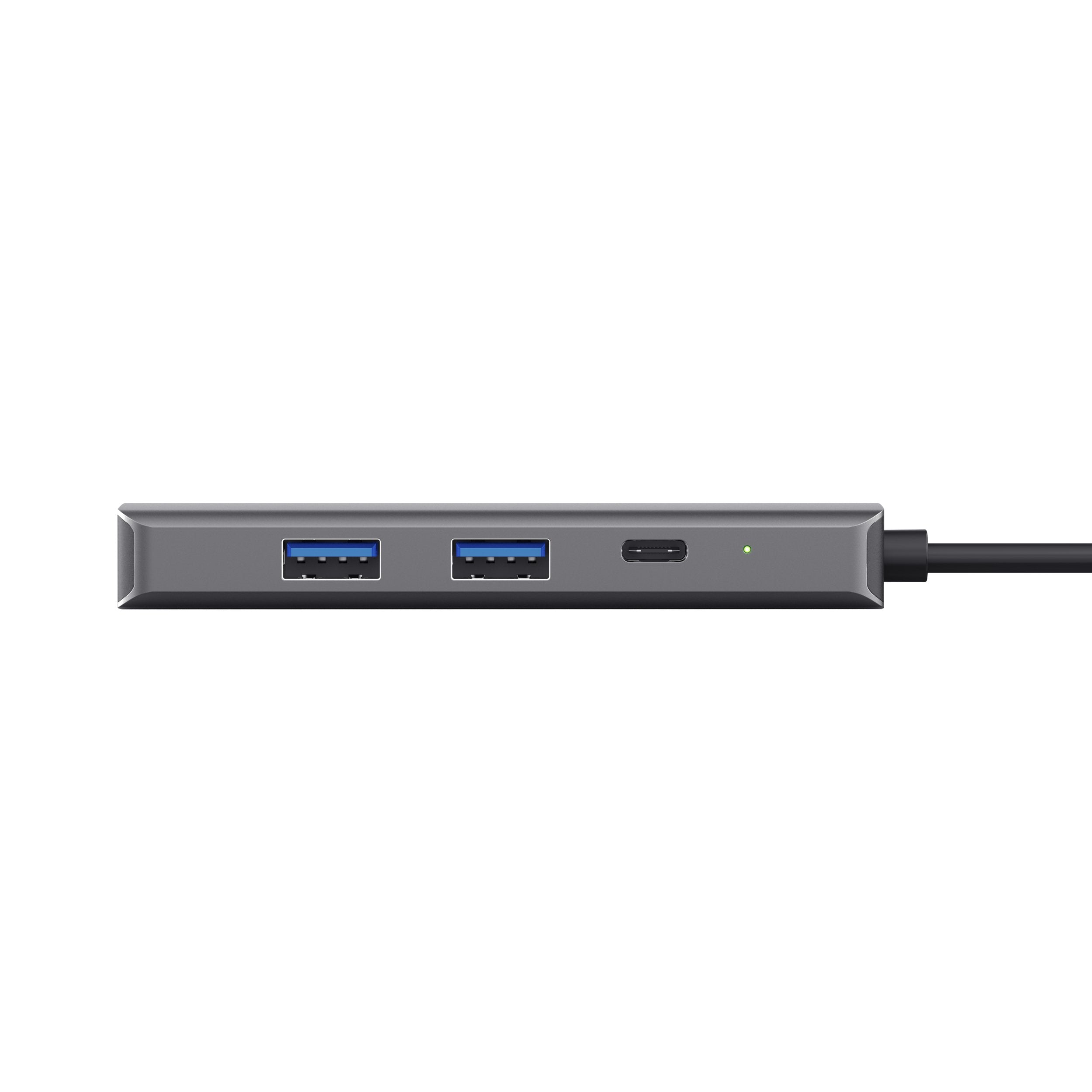 Docking Usb Tipo-C Trust Dalyx 2xusb 2xusb Tipo-C 1xhdmi 1xrj45 Gris
