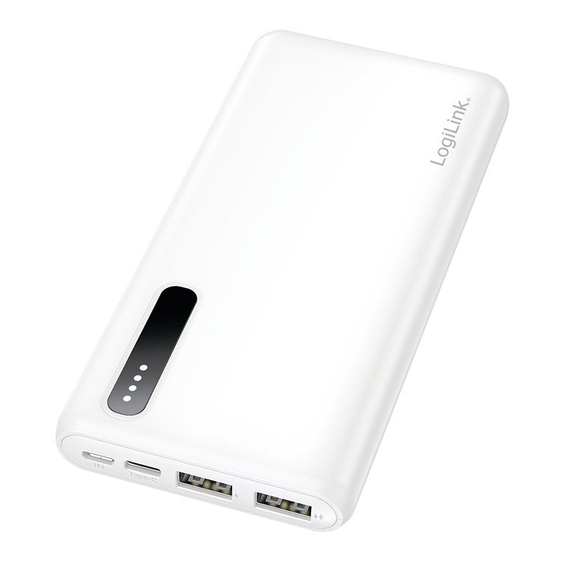 Bateria Externa Power Bank   8000, 2x Usb-A,  Blanco Logilink