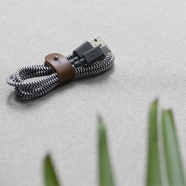 Native Union Belt-Ac-Zeb-Np Cable Usb 1,2 M Usb A Usb C Negro, Blanco