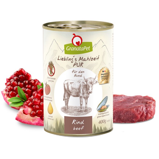 Granatapet Liebling'S Mahlzeit Beef - Comida Húmeda Para Perros - 400g