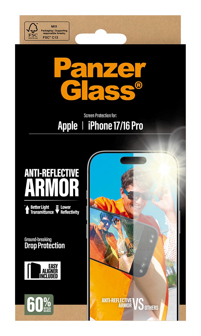 EAN 5715685026713 - PanzerGlass ® Anti-Reflective Armor Screen Protector iPhone 17 | iPhone 16 Pro w. EasyAligner Protector d imagen 3