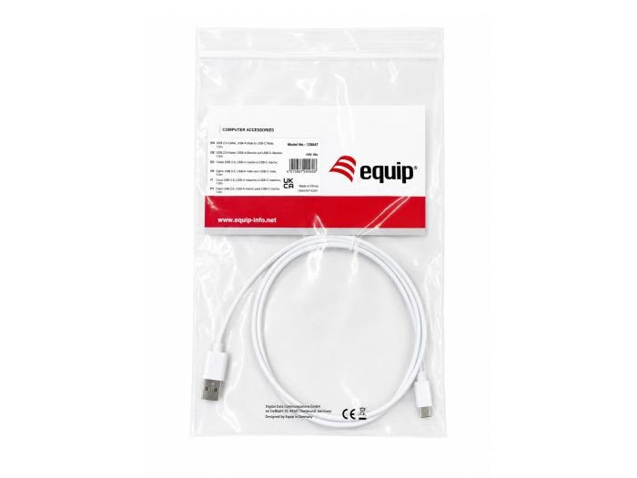 Equip Cable Usb-A->C2.0 3a M/M 1.00m Blanco