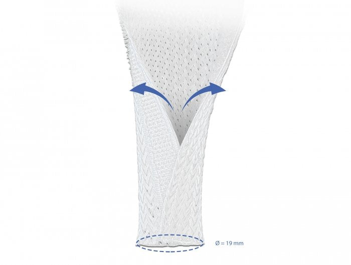 Manguera De Trenza Delock Con Sujetador De Velcro, 2 Metros X Ø 19 Mm Blanco 20702