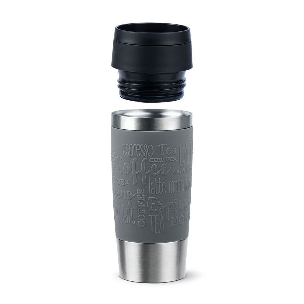 Taza Térmica Emsa Travel Mug  Clásica Gris/Acero Inoxidable, 0,36 Litros N2020500