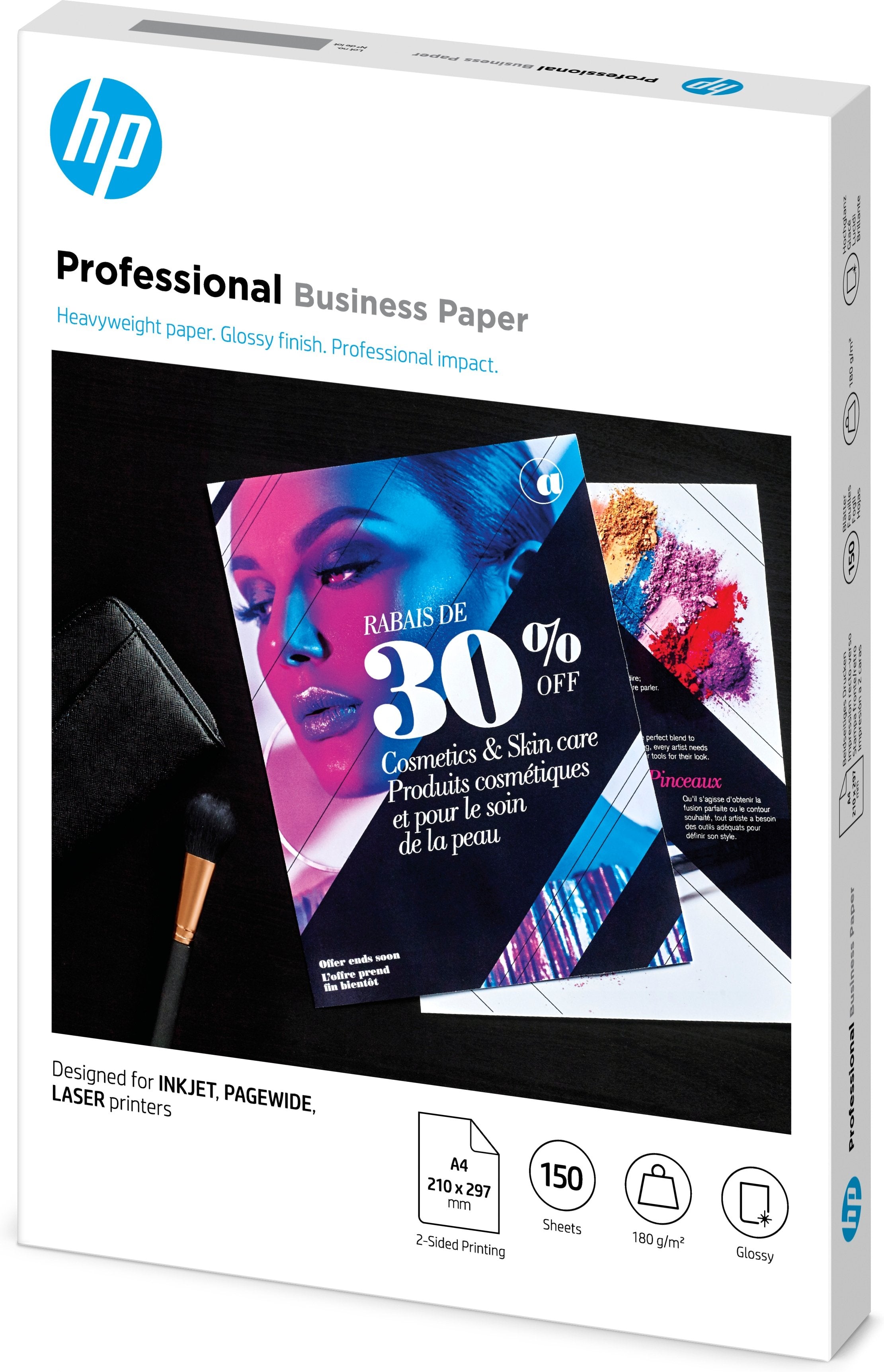 Hp Papel Profesional Glossybiz Gls 180g A4 150h Fsc