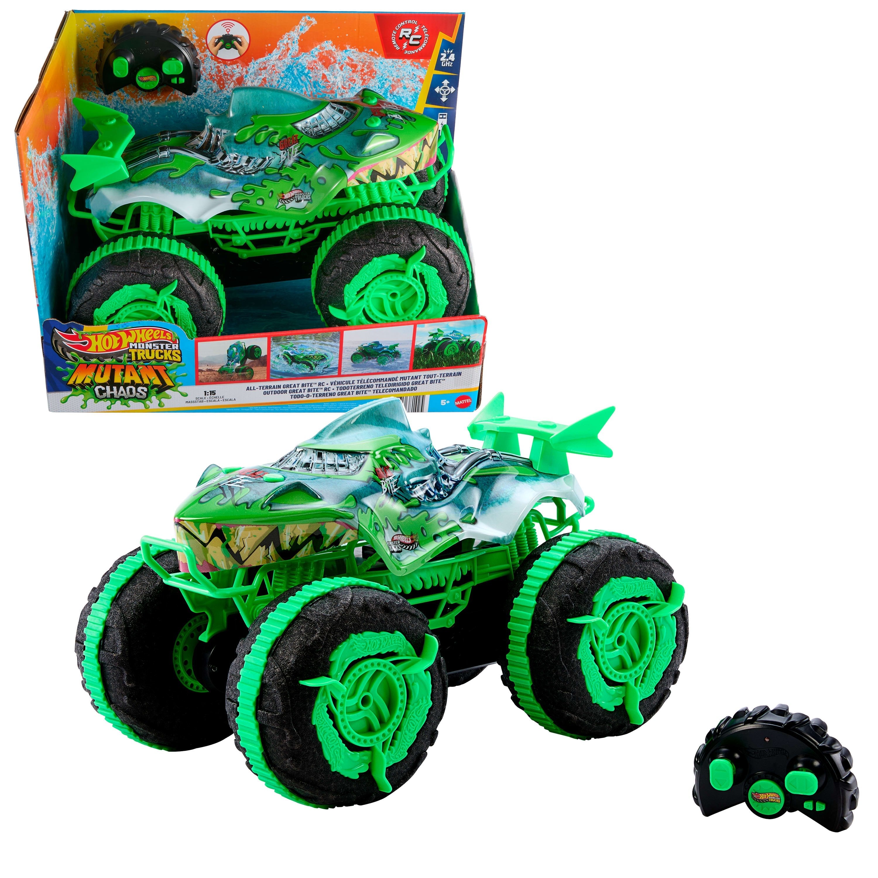 Coche Todoterreno Radio Control Mutant Chaos Monster Trucks Hot Wheels