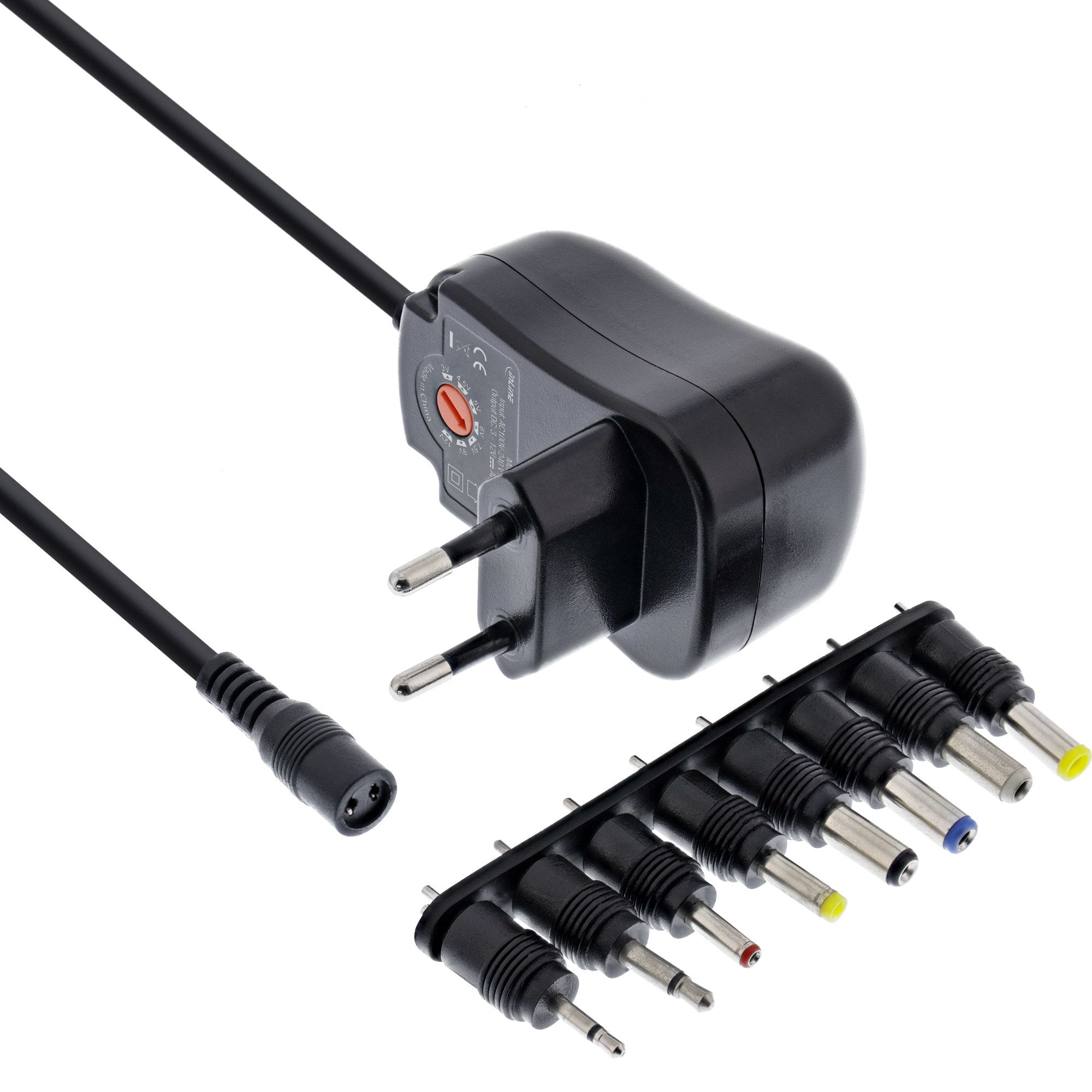 Inline Cargador Universal 12w, 110-240v A 3-12v, Máx. 1200ma