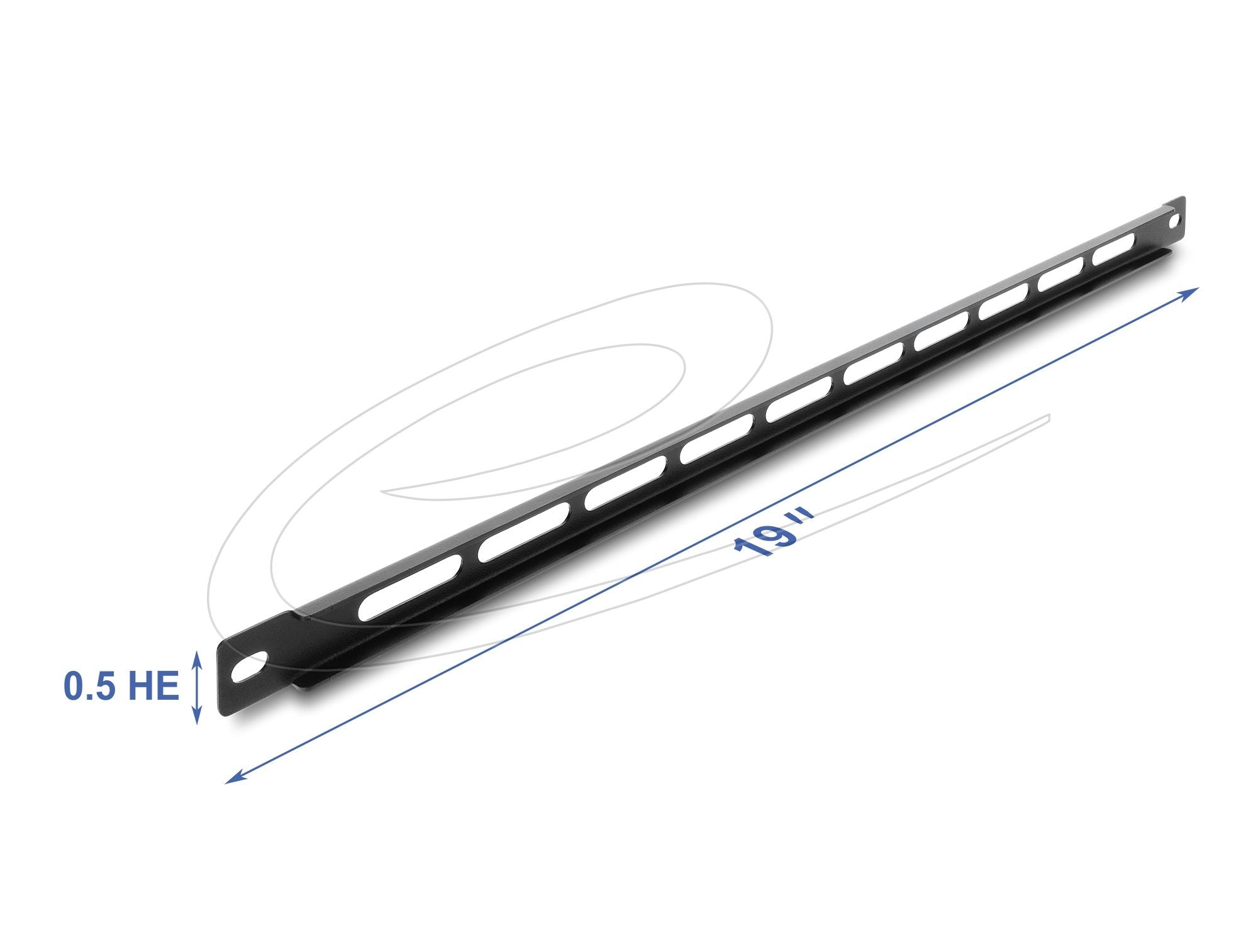 Delock 19" 0,5he Panel Mit Cablebinderbefestigung Schwarz