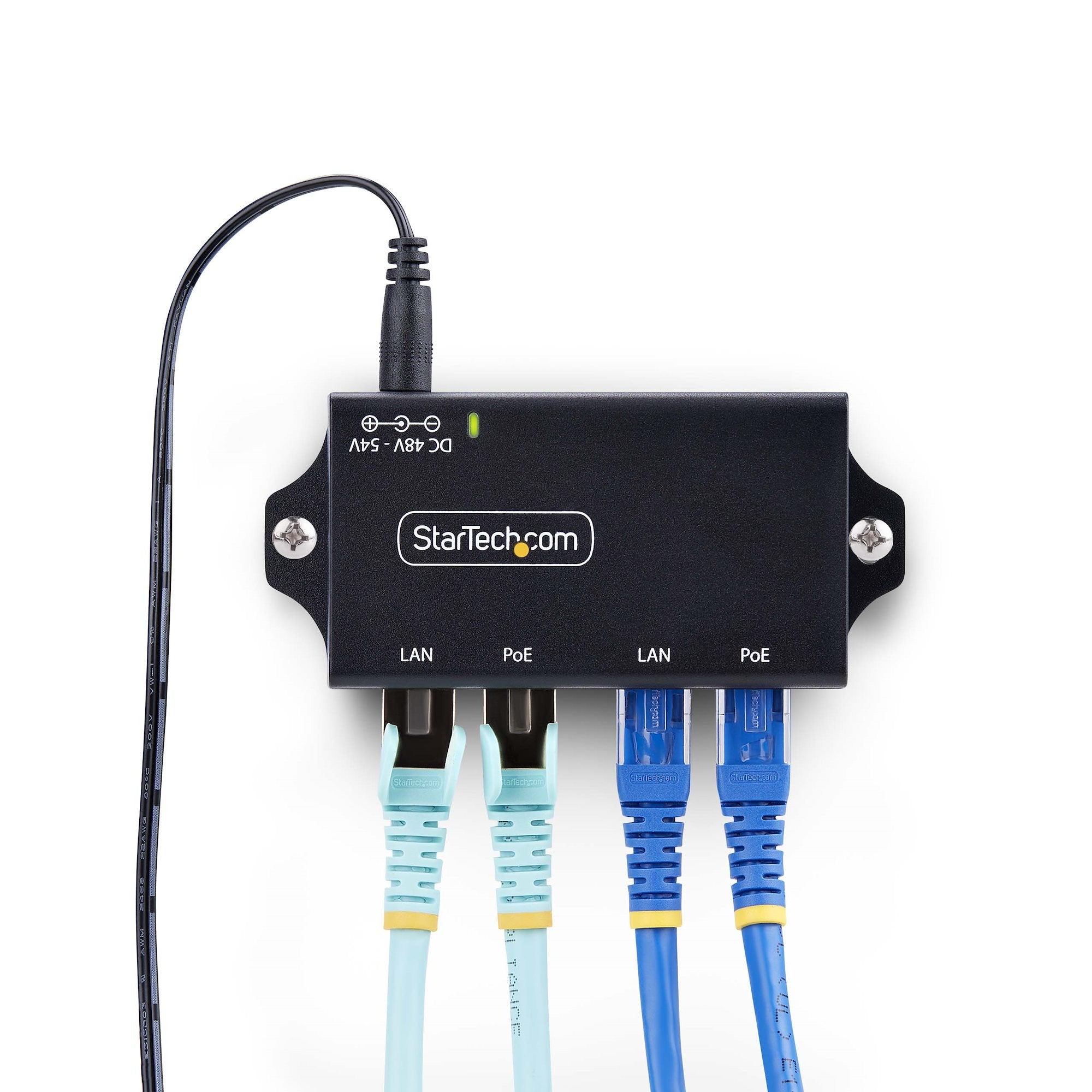 Startech.Com 2-Port Gigabit Poe+ Injector, Poe/Poe+ (802.3af/802.3at) 30w - Power Injector - Unverwaltet Inline - 30 Wat