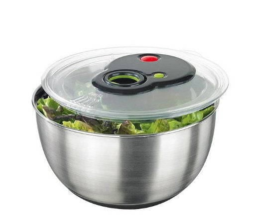 Emsa Turboline Escurridor De Ensalada, Bol Acero Inoxidable/Transparente 513441