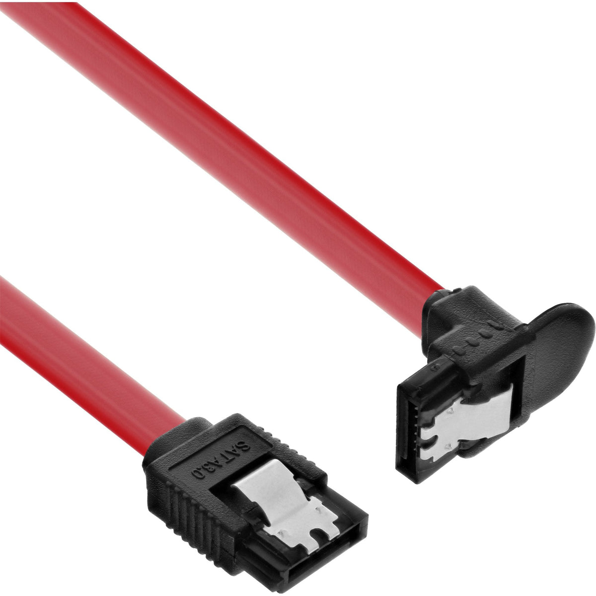 Cable Inline Sata De 6 Gb/S Con Pestillos En Ángulo De 0,75 M