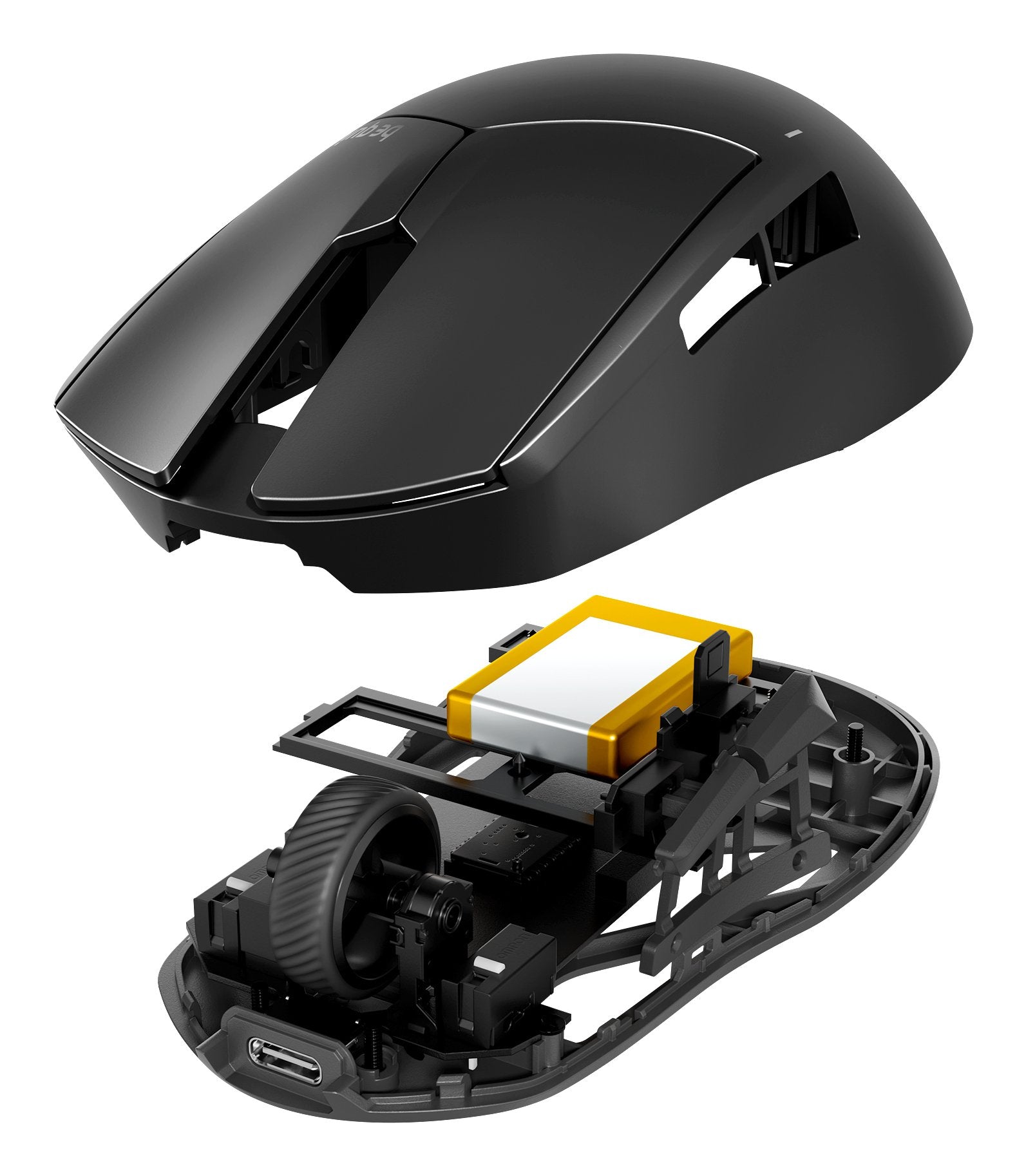 Raton Be Quiet! Dark Perk Ergo Gaming Cablelos Schwarz
