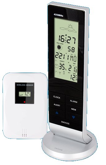 Alecto Ws-1150 Wetterstation Mit Funksensor Schwarz/Silber